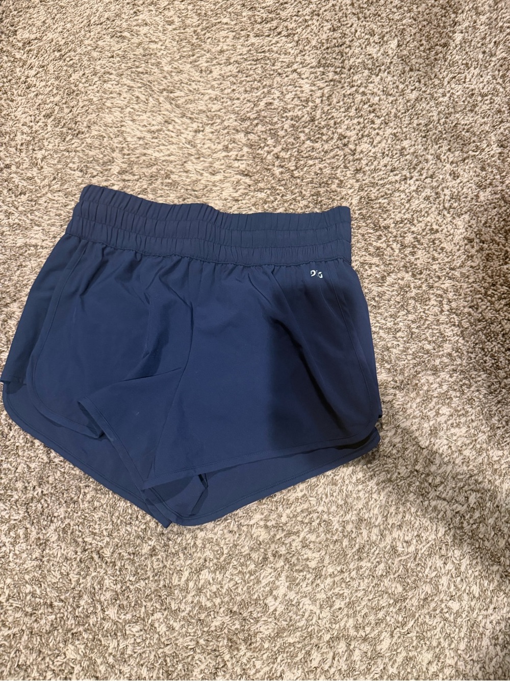 DSG Navy Blue Women's Athletic Running Shorts with Elastic Waist